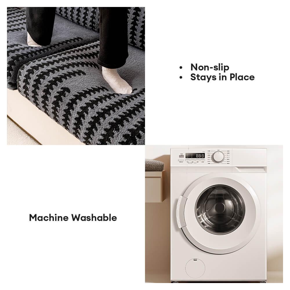 Tapa del sofá de magia a rayas suave y elástica de toda la temporada