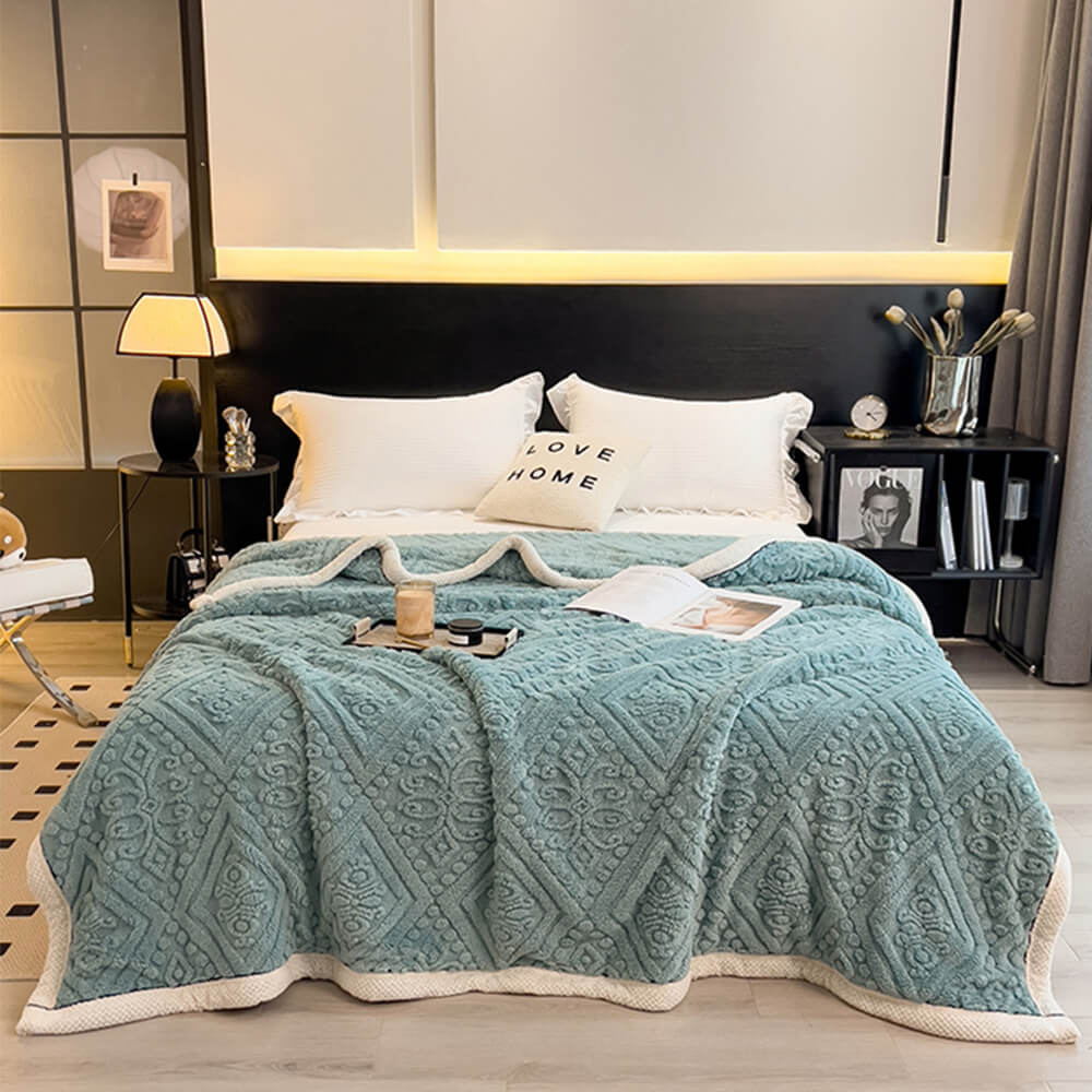 Manta de vellón suave al estilo barroco