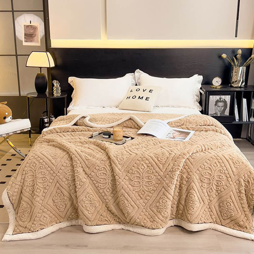 Manta de vellón suave al estilo barroco