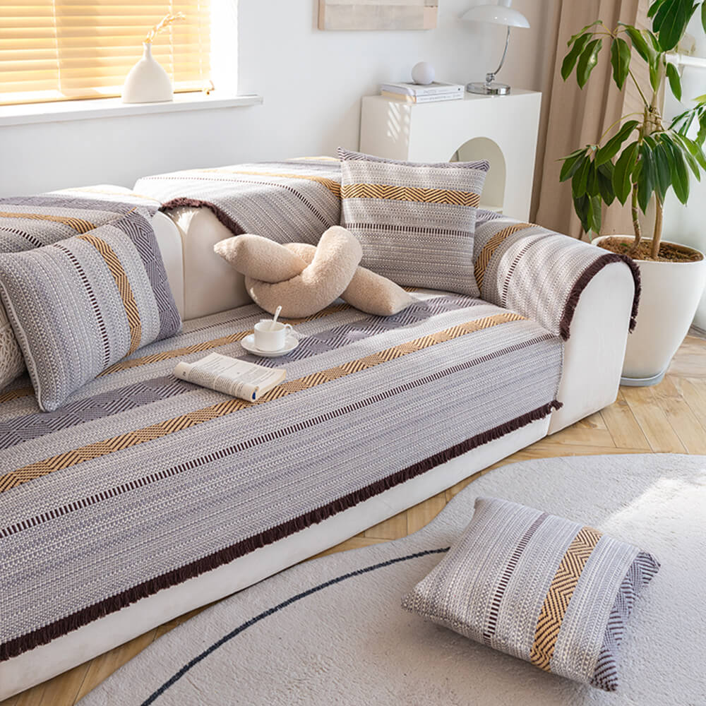 Capacal de sofá de algodón natural clásico