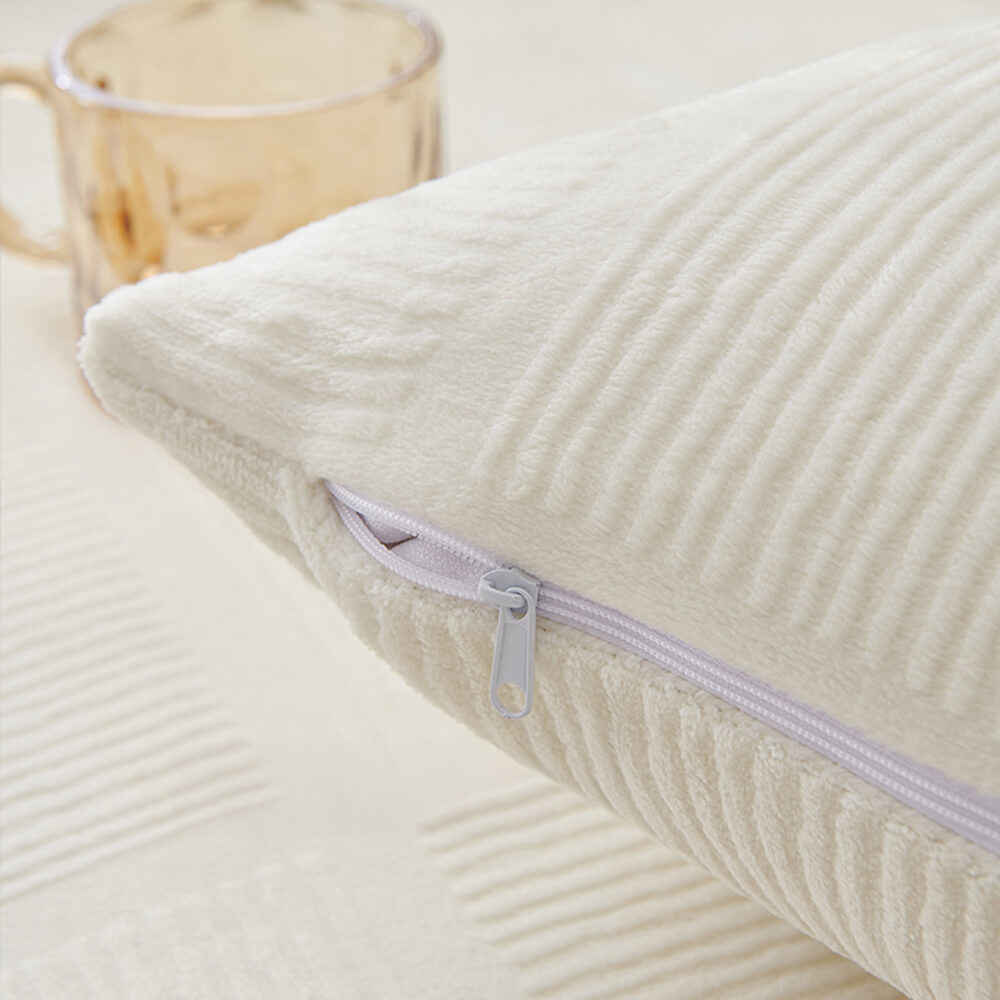 Cubierta clásica de sofá de felpa de cuadrado rayado