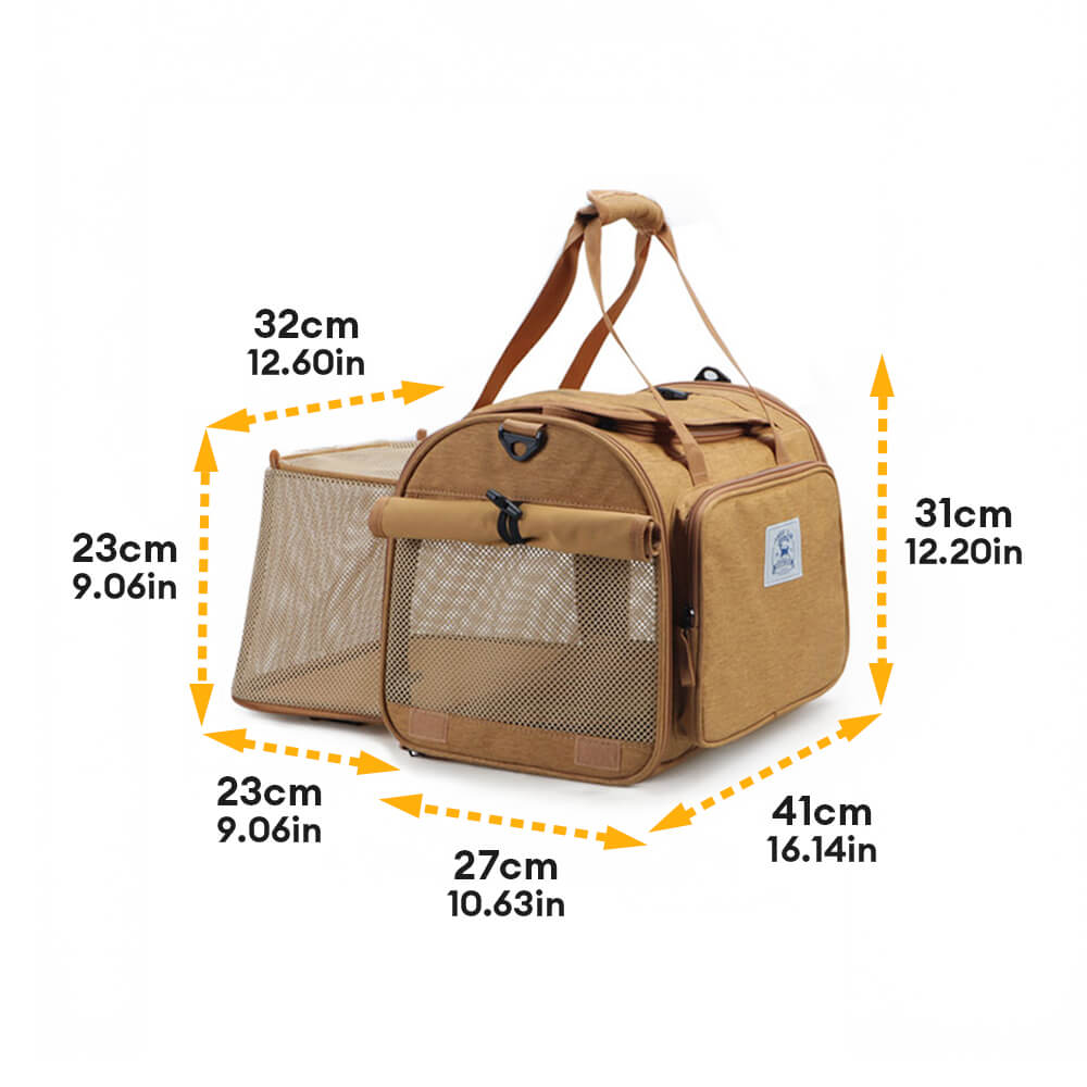 Bolsa de transporte de gatos de viaje de un solo hombro de hombro ampliable