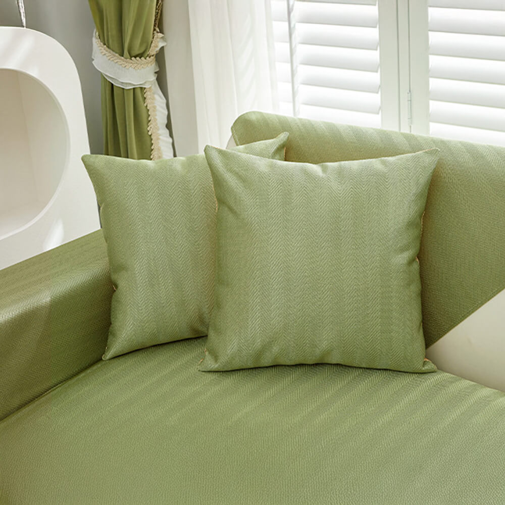 Herringbone Ice Silk enfriamiento transpirable Protector de sofá sin deslizamiento Cubierta de sofá