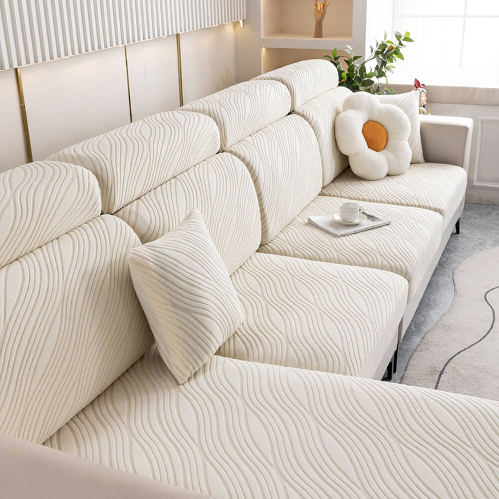 Wave Jacquard Sofa Stretch Anti-Slip Full Wrap Magic Couch Couch Couch