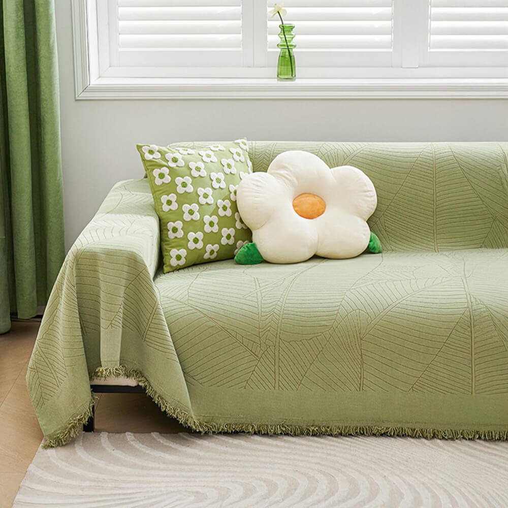 Coperchio di divano anti-scratch addensato con copertura anti-scratch addensato di foglia grande