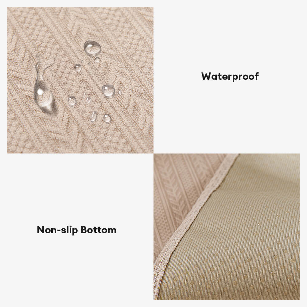 Diseño minimalista de rayas de trigo resistente al agua Cubierta de sofá Chenille