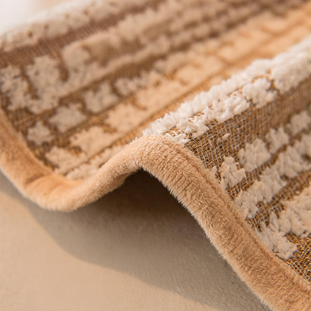 Cubierta moderna de sofá de felpa abstractas con bordes ondulados