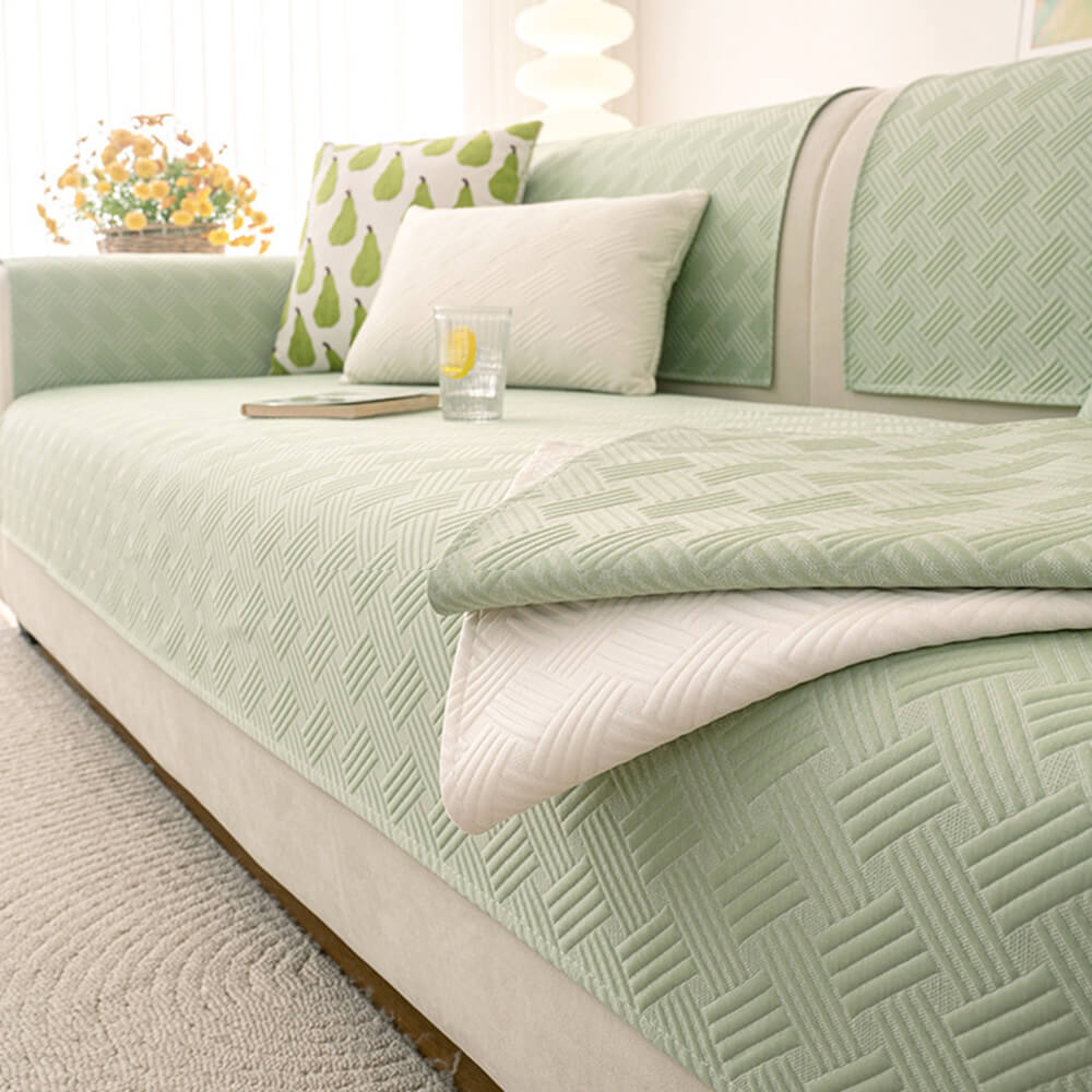 Moderna copertura di divani non slip di raffreddamento traspirante geometrico