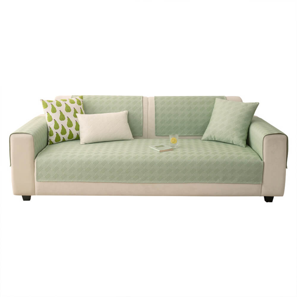 Moderna copertura di divani non slip di raffreddamento traspirante geometrico