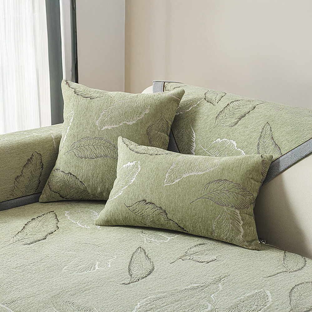 Textura de hojas premium Chenille Cubierta de sofá anti-scratch anti-scratch