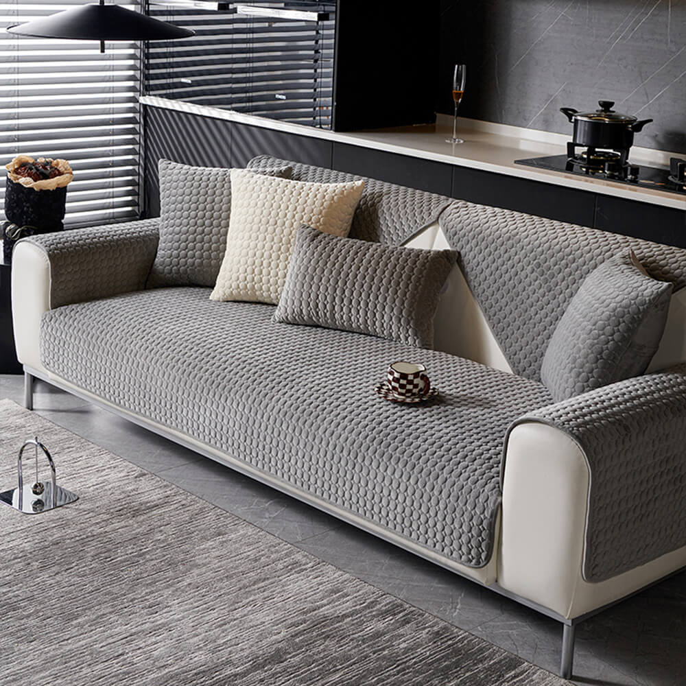 Cubierta de sofá sin deslizamiento transpirable para la humedad del gamuza acolchada