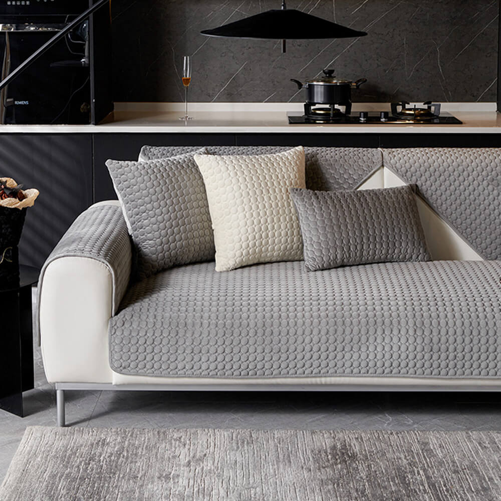 Cubierta de sofá sin deslizamiento transpirable para la humedad del gamuza acolchada