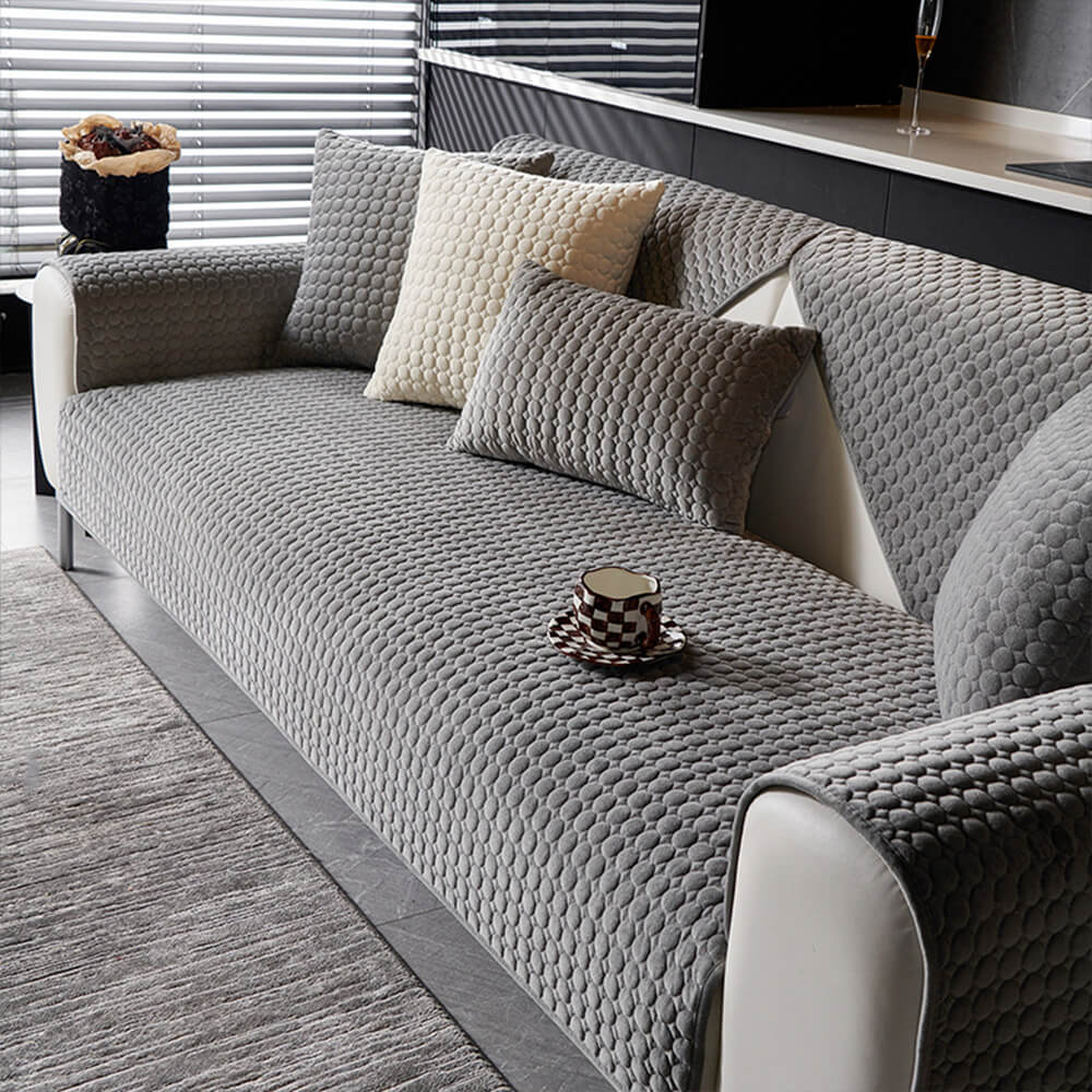 Cubierta de sofá sin deslizamiento transpirable para la humedad del gamuza acolchada