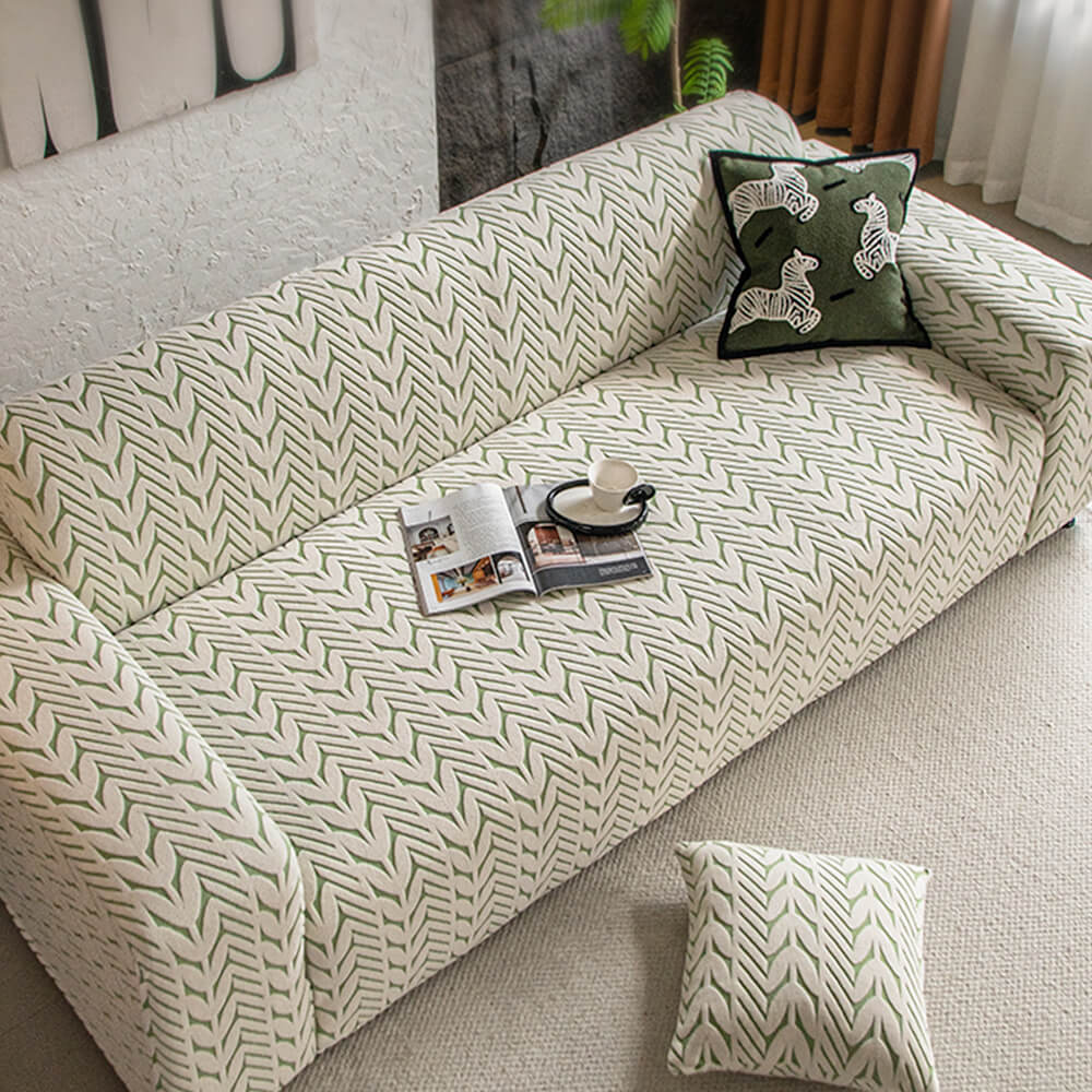 Patrón de oído de trigo texturizado Jacquard Fleece Magic Couch Couch