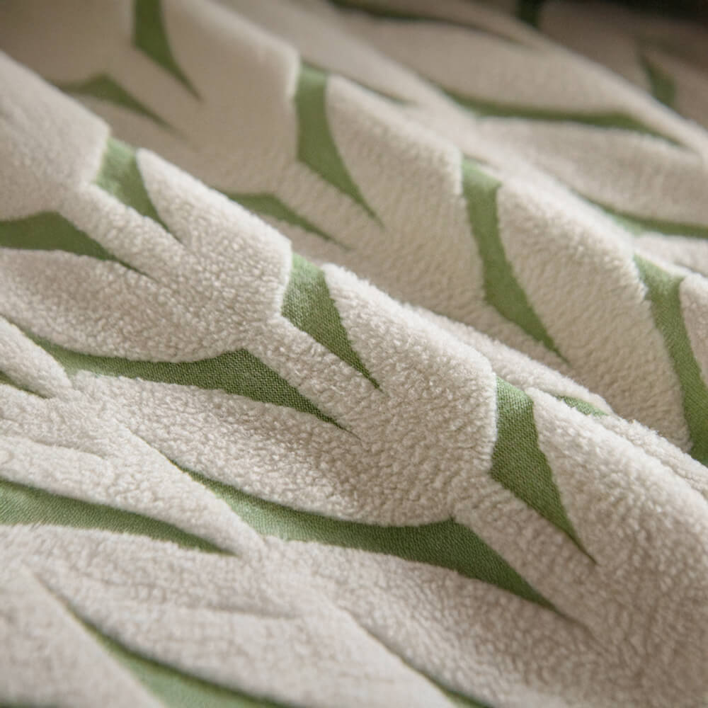 Patrón de oído de trigo texturizado Jacquard Fleece Magic Couch Couch