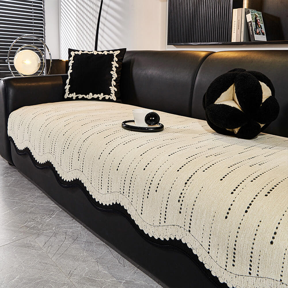 Cubierta de sofá con forma ondulada de modernas de Chenille