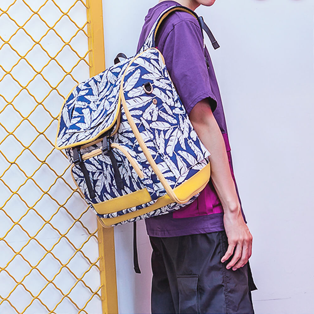 Mochila de gato de viaje de mascotas de impresión hawaiana de moda y cómoda