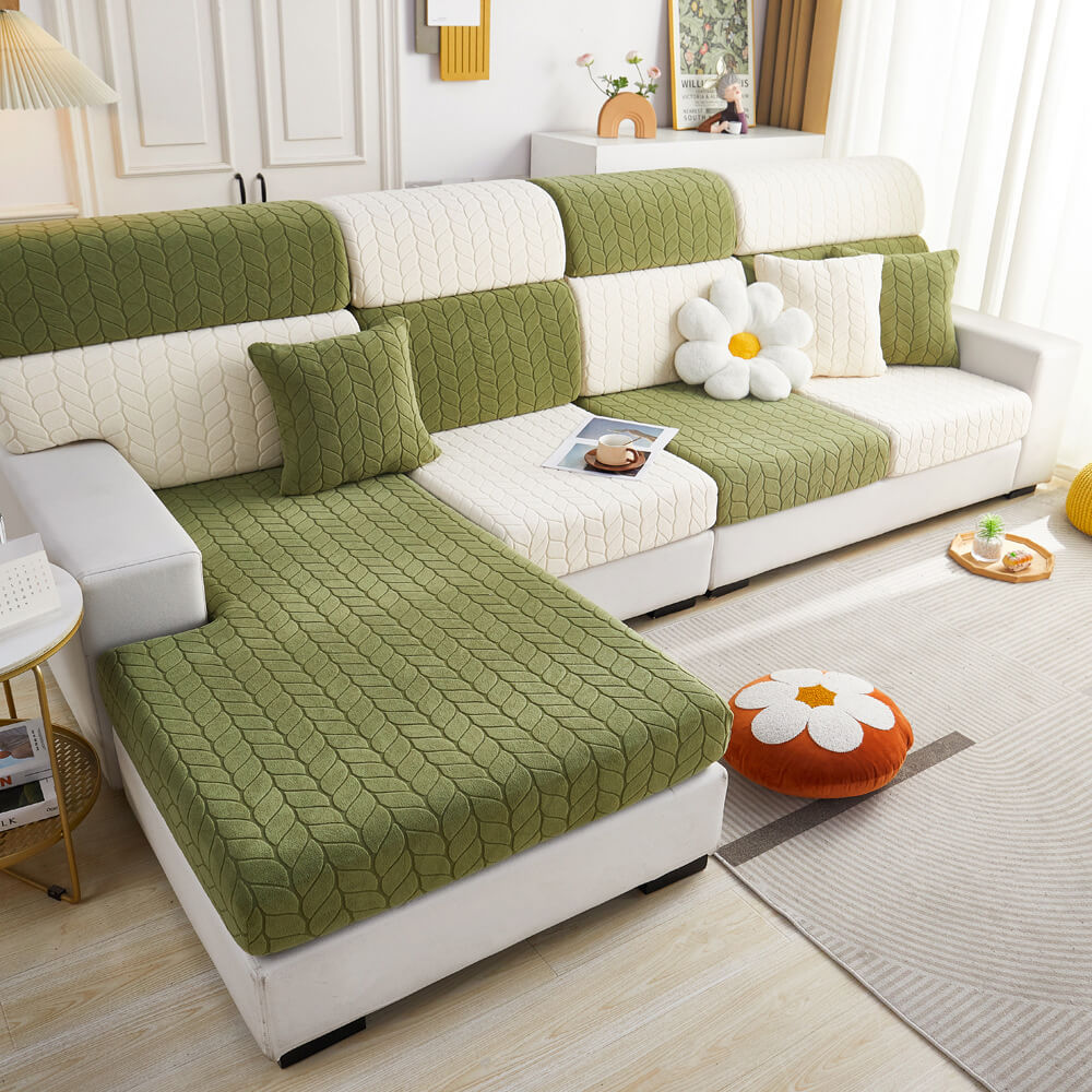 Texture foglia di grano per tutta la stagione elastico universale piena protezione di divano magico