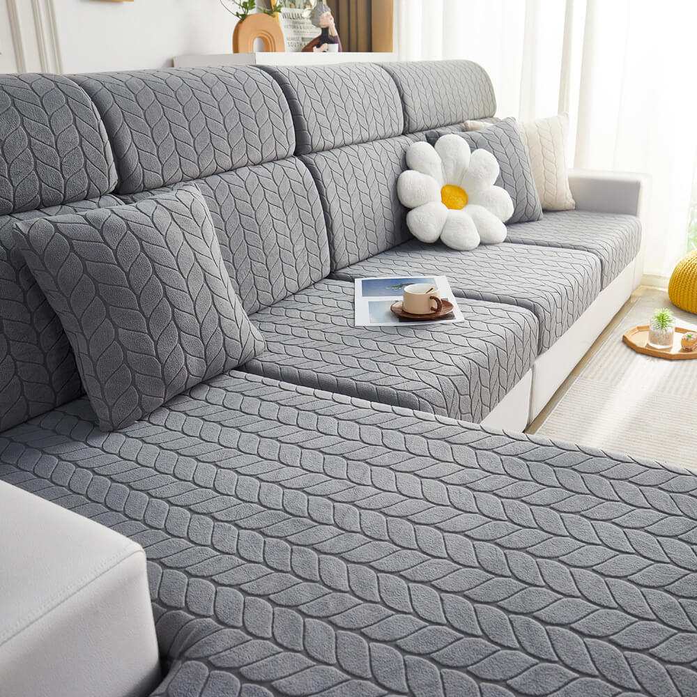 Texture foglia di grano per tutta la stagione elastico universale piena protezione di divano magico