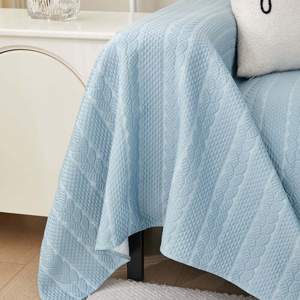 Patrón de trigo con textura de calado de hielo de hielo Cubierta de sofá anti-deslizamiento