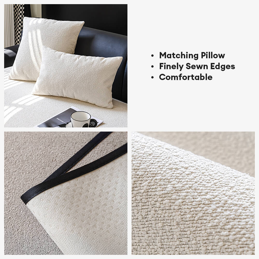 Cubierta de sofá recta no deslizante de teddy impermeable