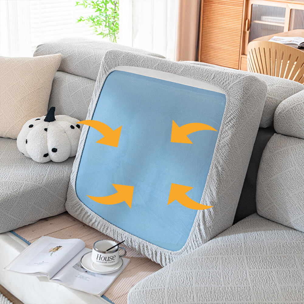 Diamond Jacquard Plush cubierta del sofá de cubierta completa