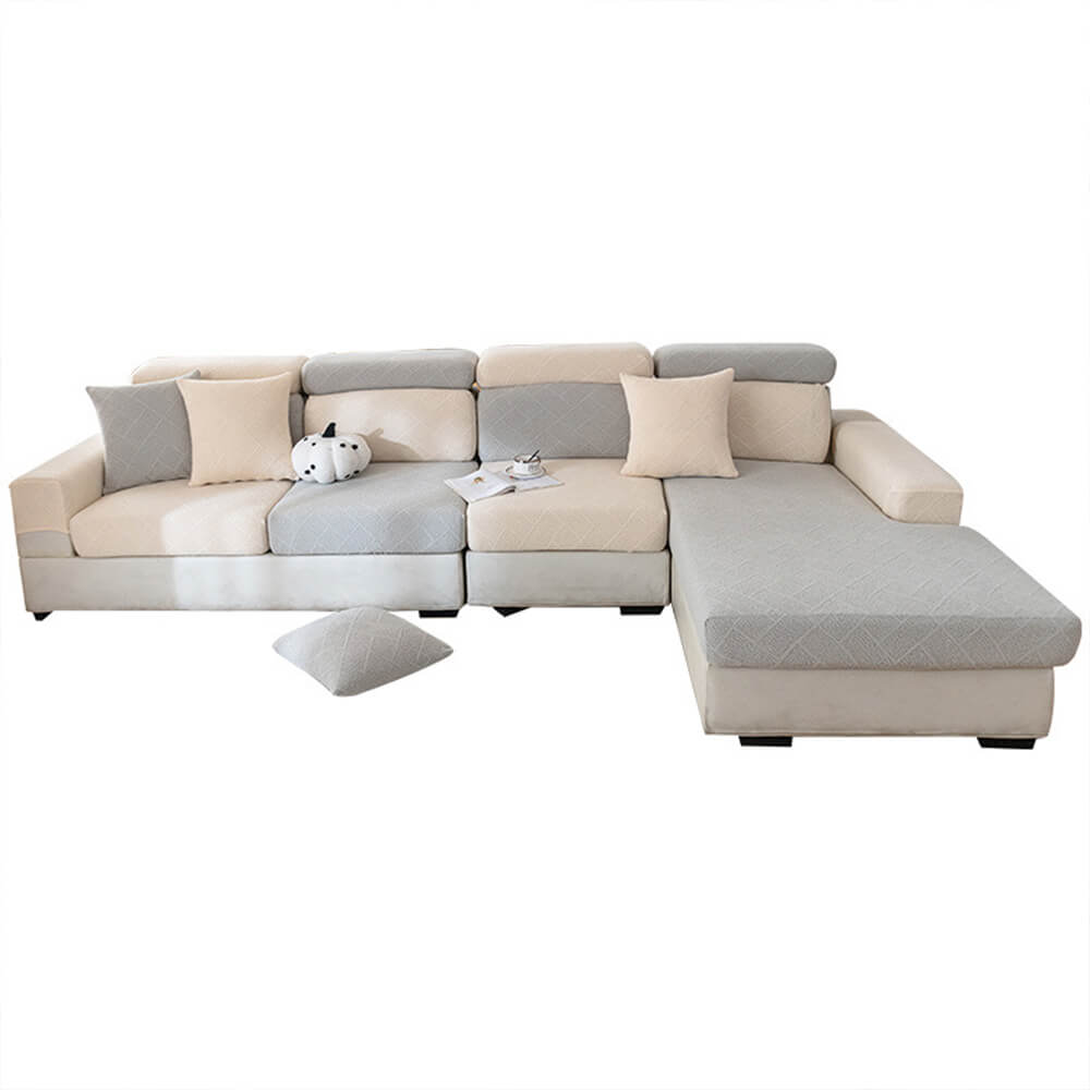 Diamond Jacquard Plush cubierta del sofá de cubierta completa