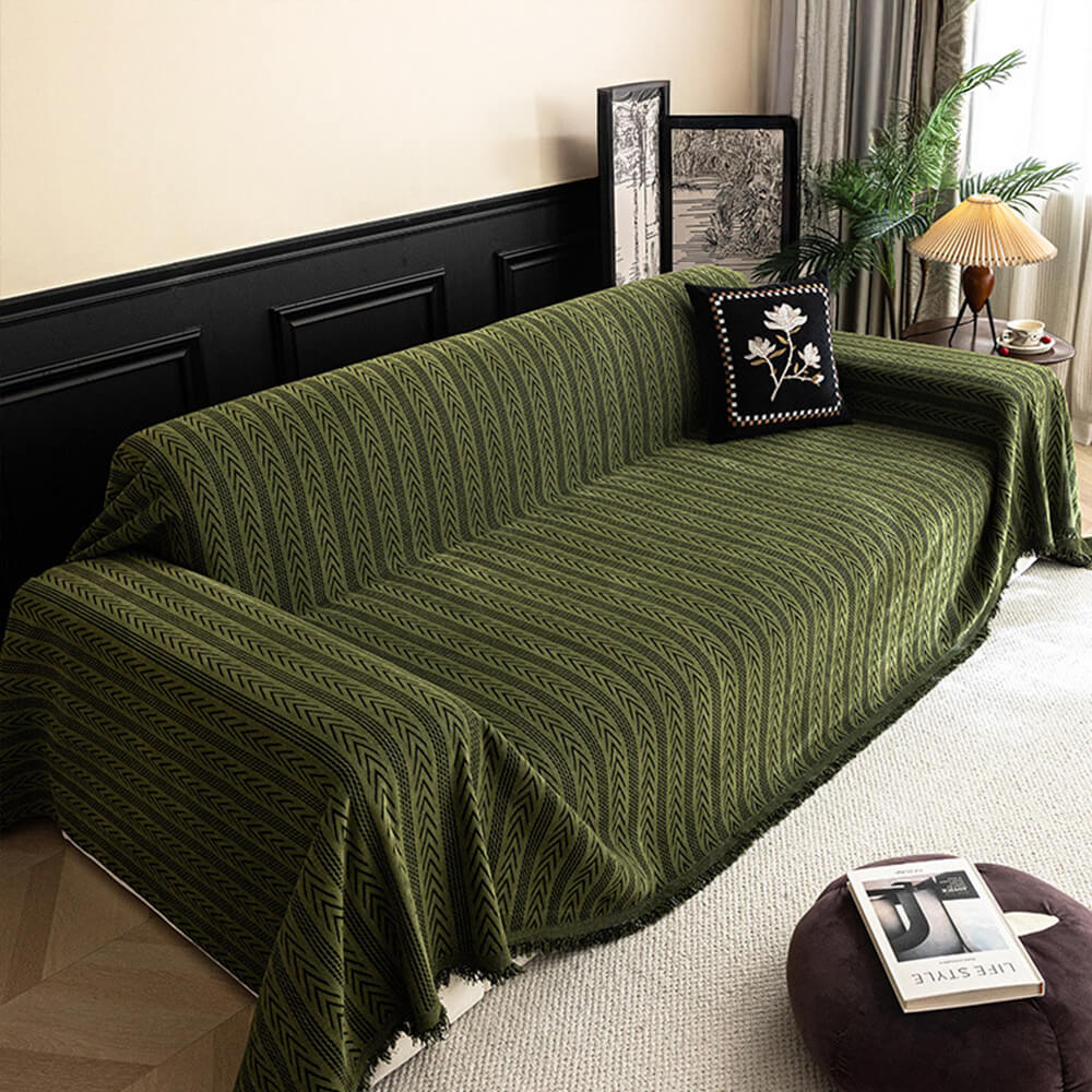 Cover di divano di Chenille Jacquard Tassel