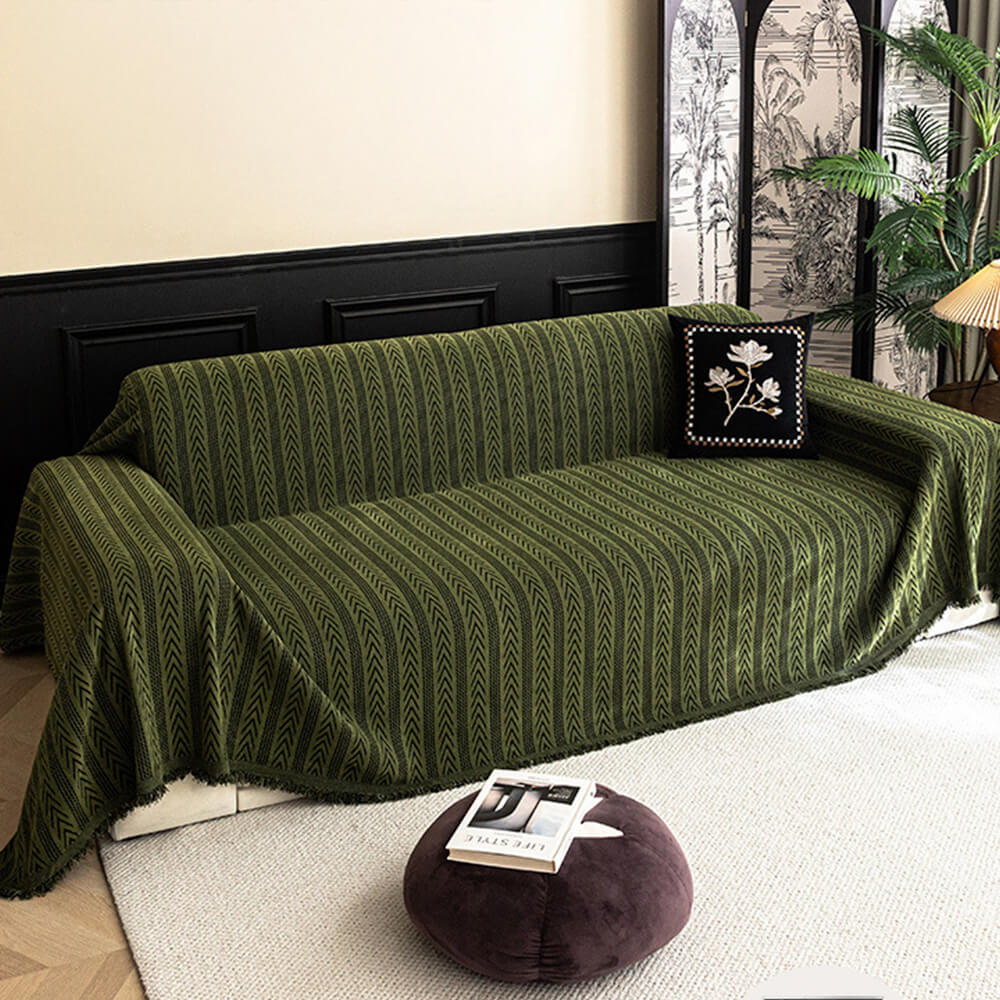 Cover di divano di Chenille Jacquard Tassel