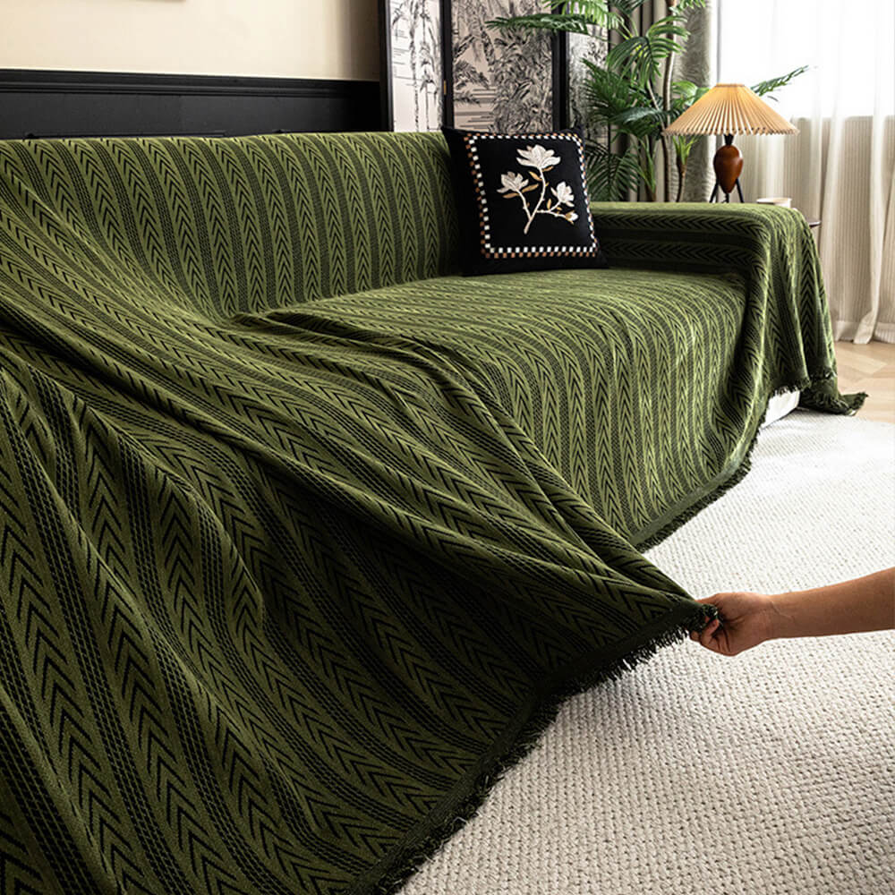 Cover di divano di Chenille Jacquard Tassel