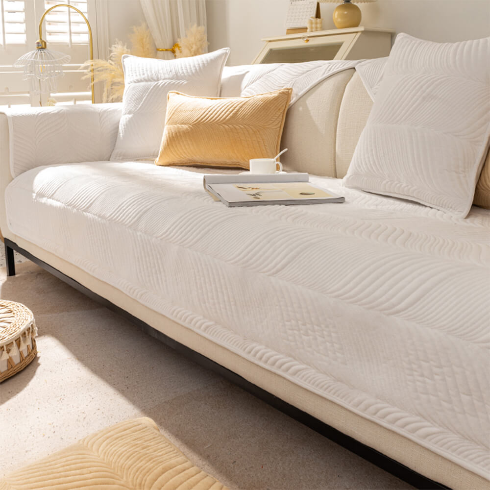 Cubierta de sofá sin deslizamiento caliente con estampado de hoja