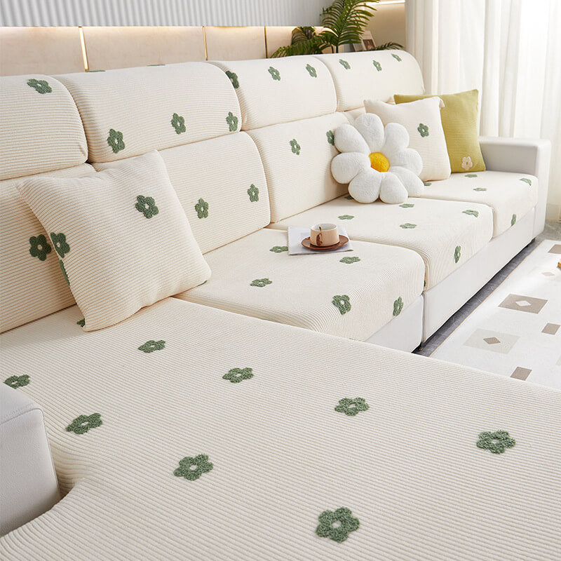 Cubierta del sofá del sofá del sofá del sofá del vellón bordado bordado