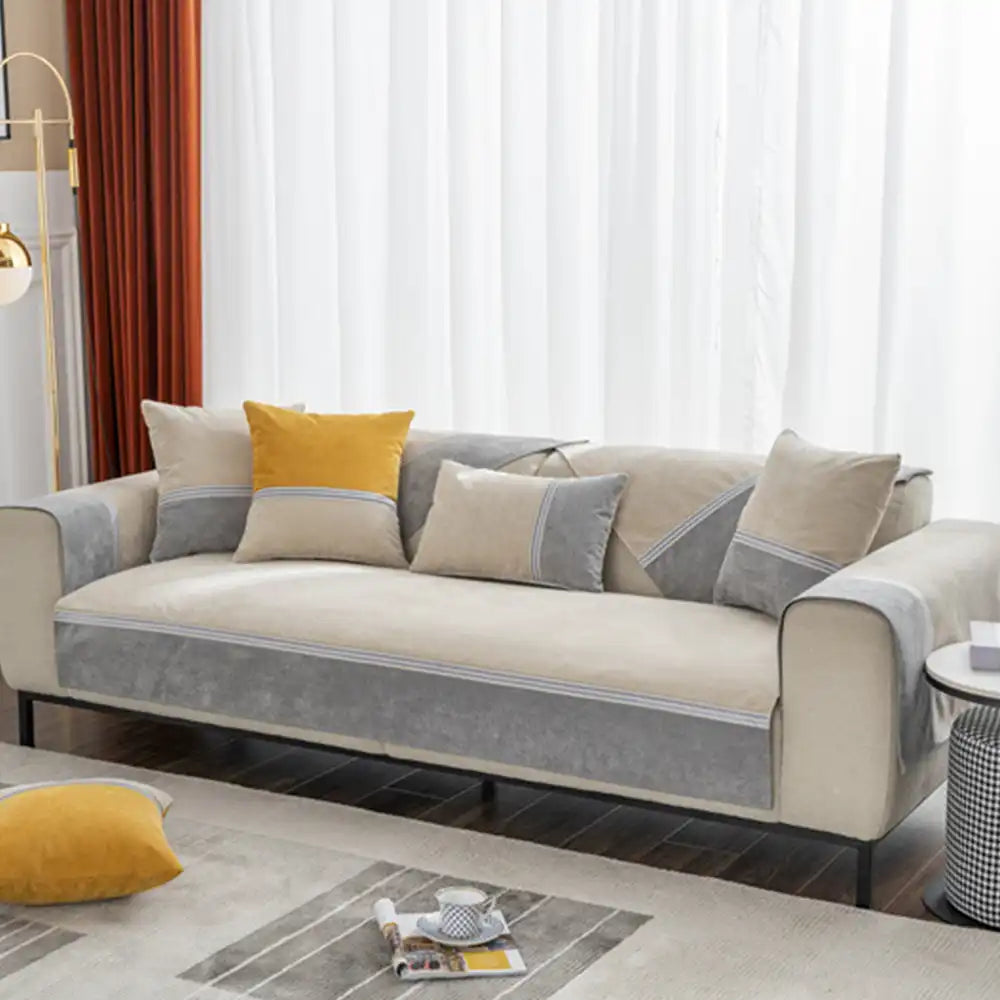 Resistente al agua para todas las estaciones <tc>Color</tc>Funda de sofá antideslizante para mascotas y niños