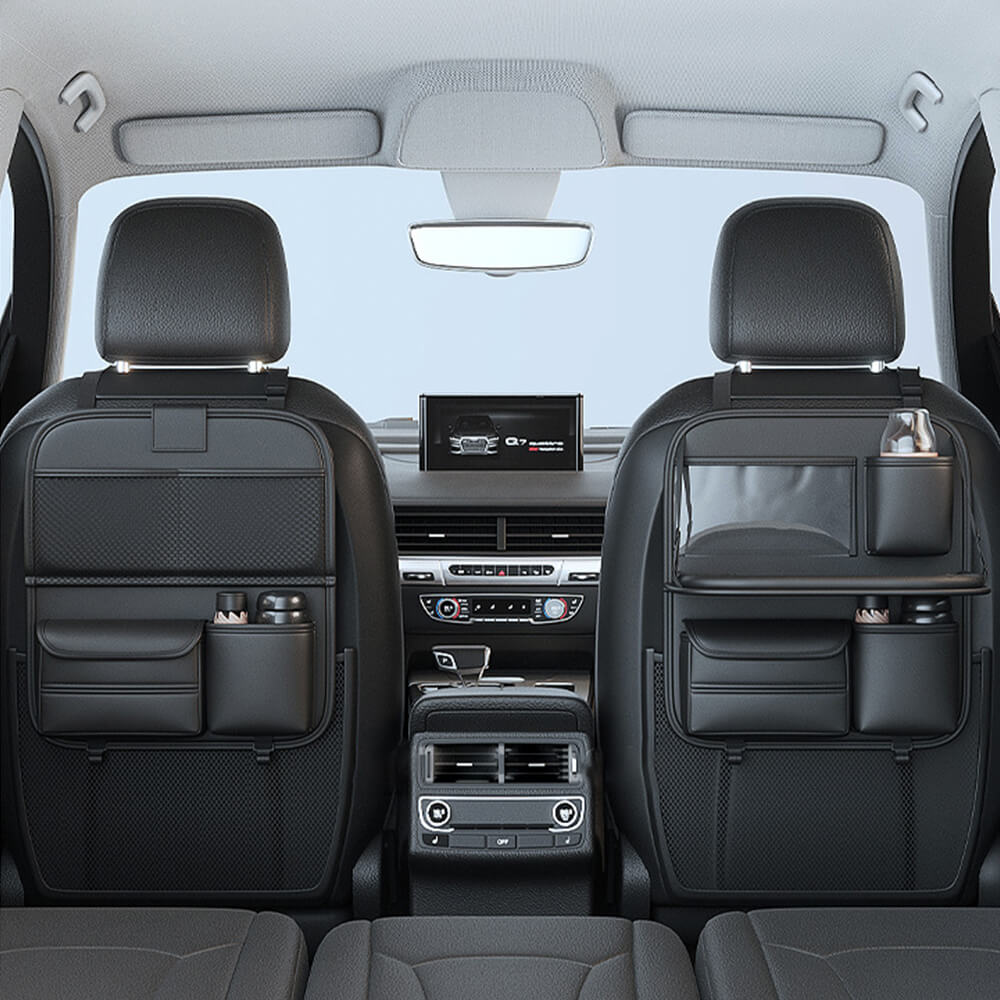 Organizador plegable del asiento trasero del automóvil con mesa de bandeja