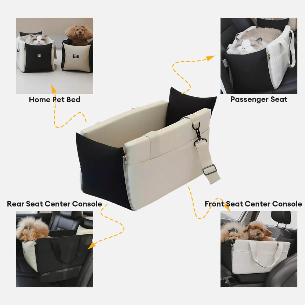 <tc>Color</tc>-Block - Consola portátil para coche, suave, impermeable, para transportar mascotas