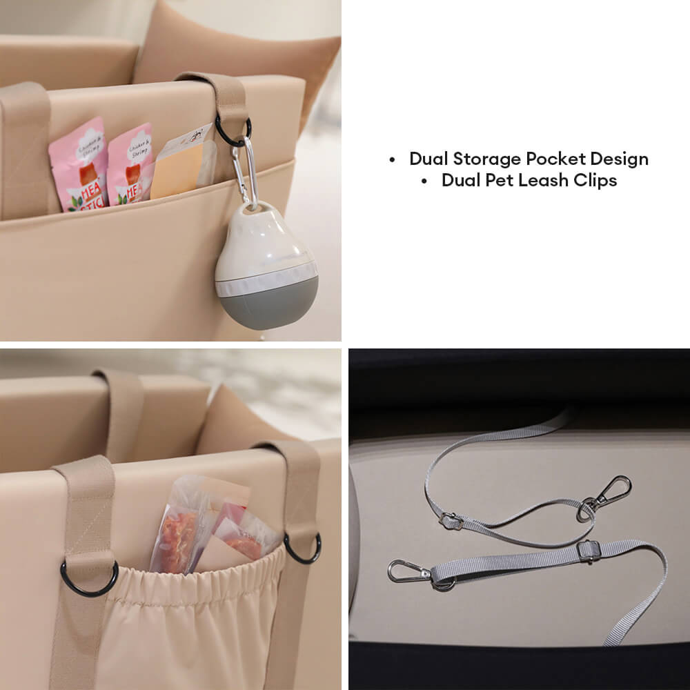 <tc>Color</tc>-Block - Consola portátil para coche, suave, impermeable, para transportar mascotas