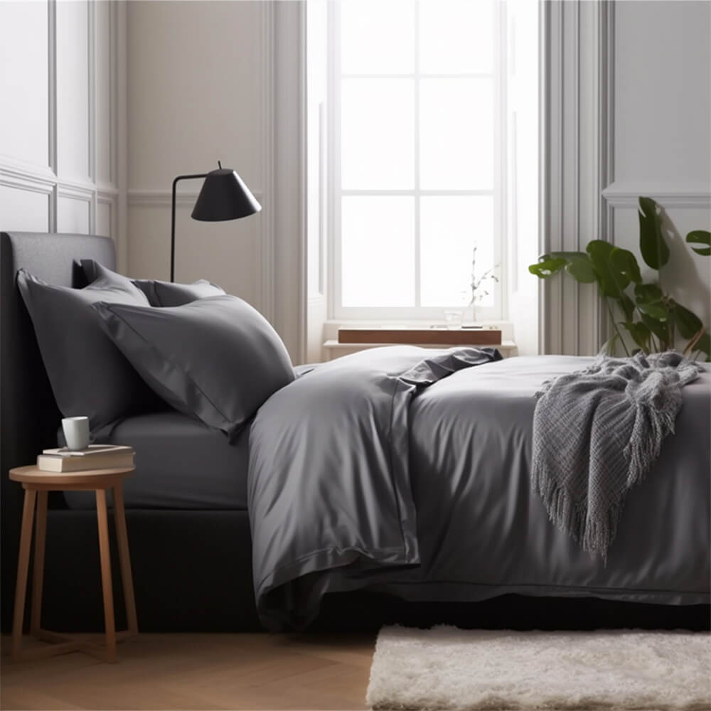 Cómodo sateen sateen 100% bambú décimo de bambú sé de sábana