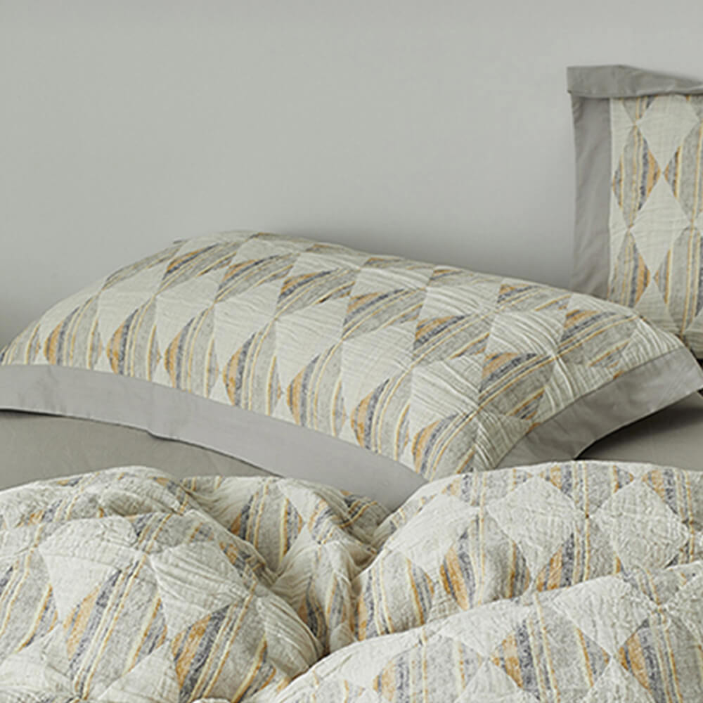 Juego de sábanas de algodón de algodón de doble capa de diamantes Jacquard