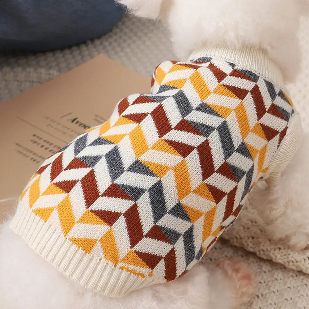 Diamond Striped Dachshund Dog Sweater