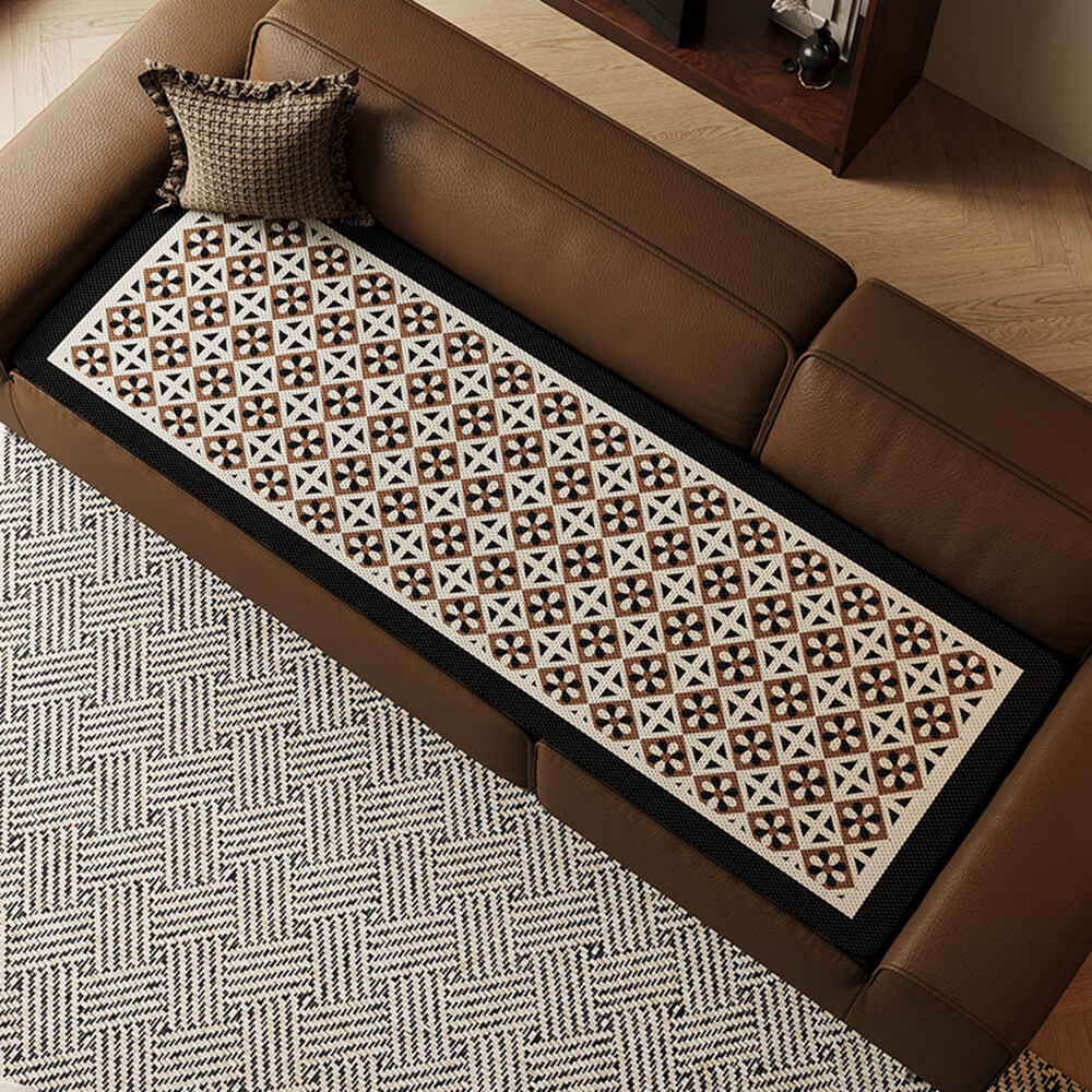 Elegante cubierta de sofá de seda bohemia de seda transpirable