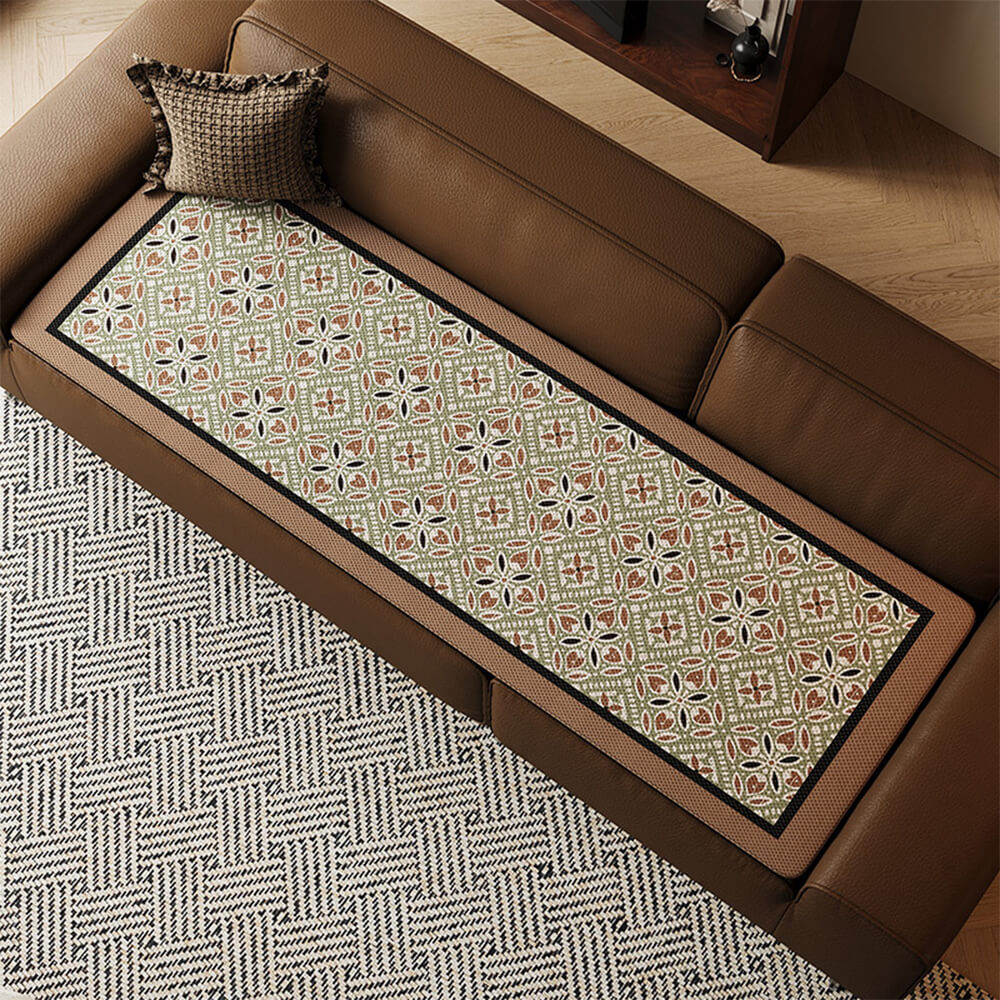 Elegante cubierta de sofá de seda bohemia de seda transpirable