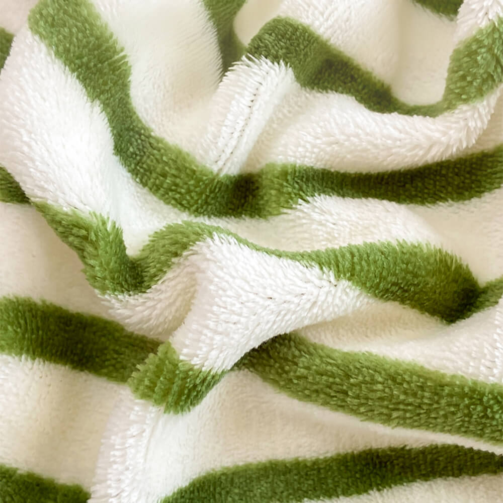 Ensemble de draps-housses antidérapants en velours de lait à rayures élégantes