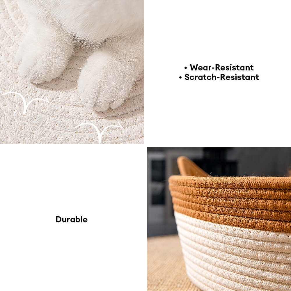 Cama acogedora de gato tejida de uso múltiple hecho a mano