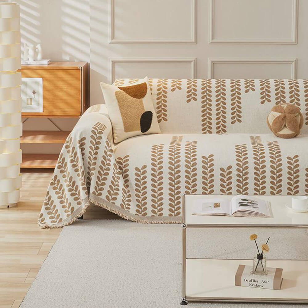 Foglia a strisce chenille in tessuto decorazione della frangia di divano