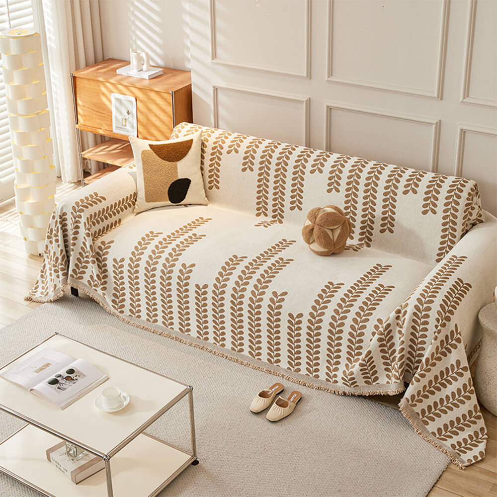 Foglia a strisce chenille in tessuto decorazione della frangia di divano