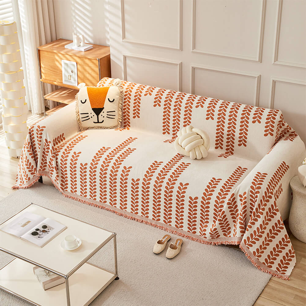 Foglia a strisce chenille in tessuto decorazione della frangia di divano