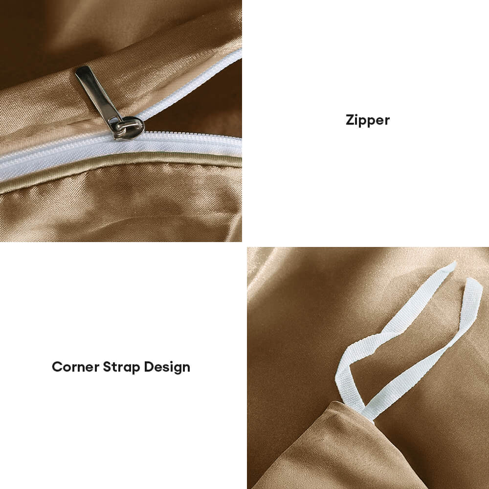 Luxurious enfriamiento de una sábana de satén de doble cara brillante