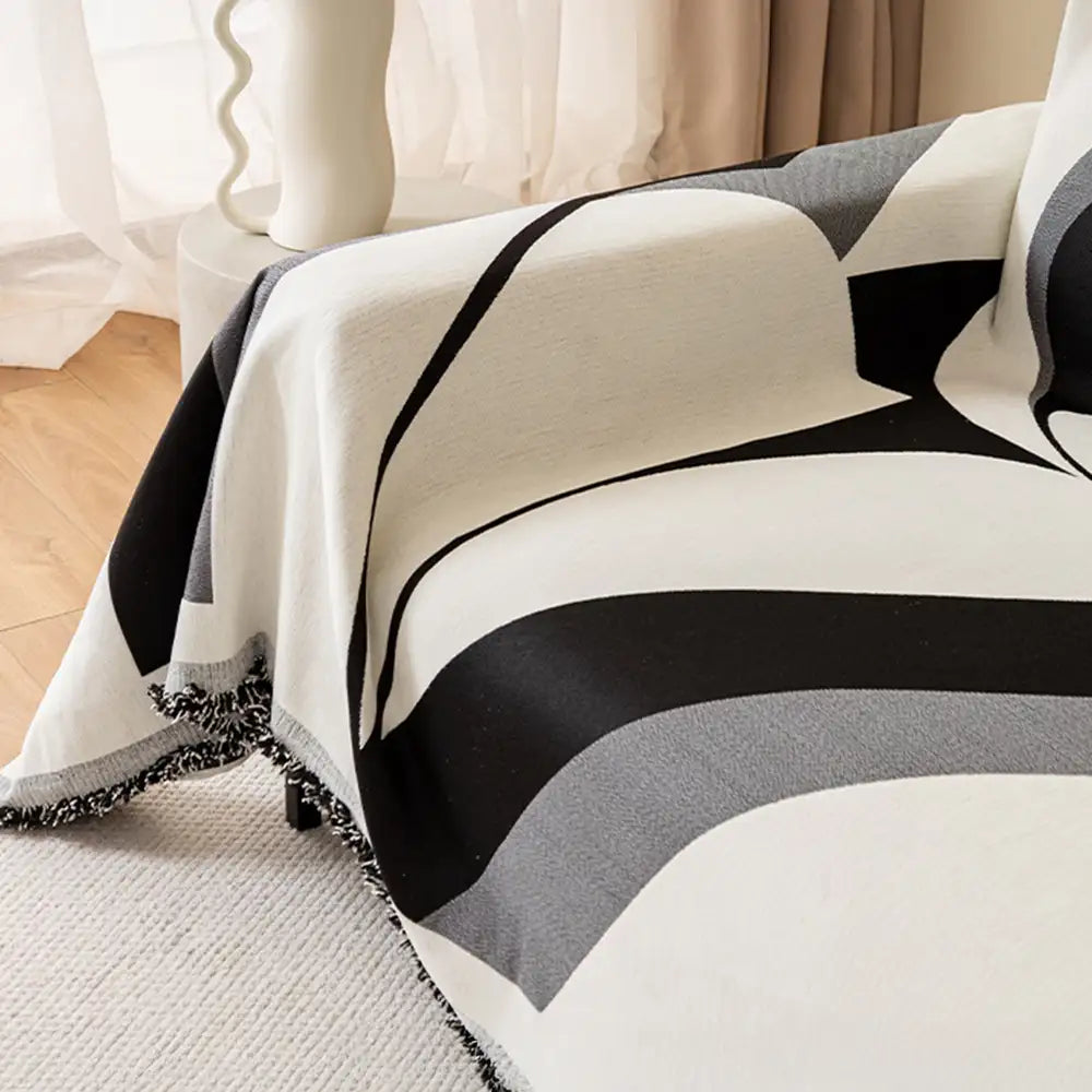 Arte moderno Chenille All-Season Fit Universal Fit Cubierta de sofá multifuncional