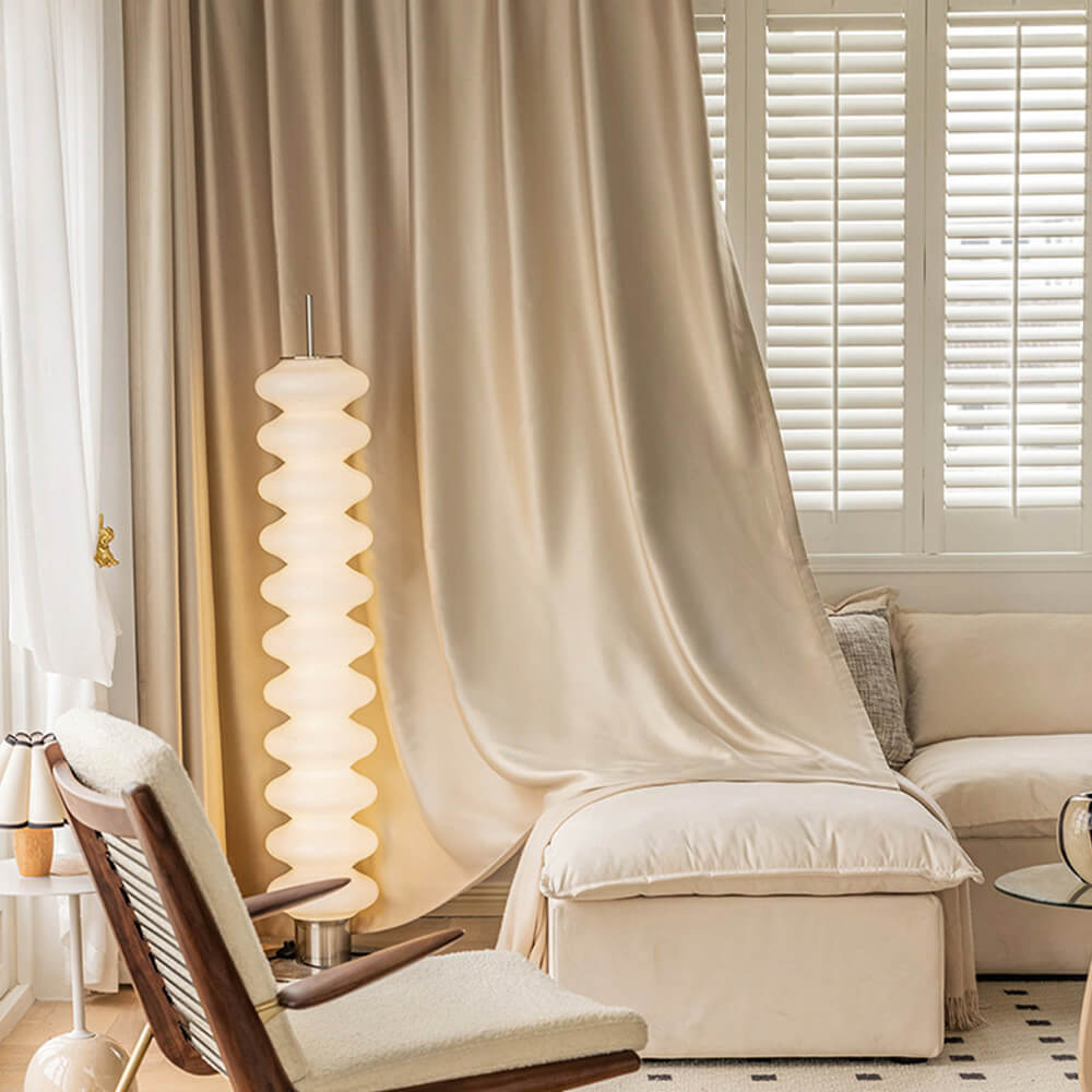 Rideaux occultants insonorisés épais en satin de luxe moderne