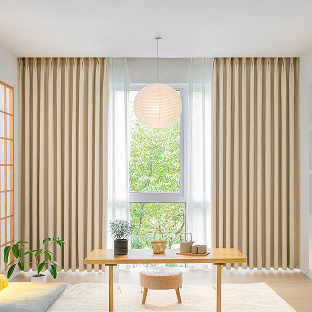 Rideaux occultants insonorisés épais en satin de luxe moderne